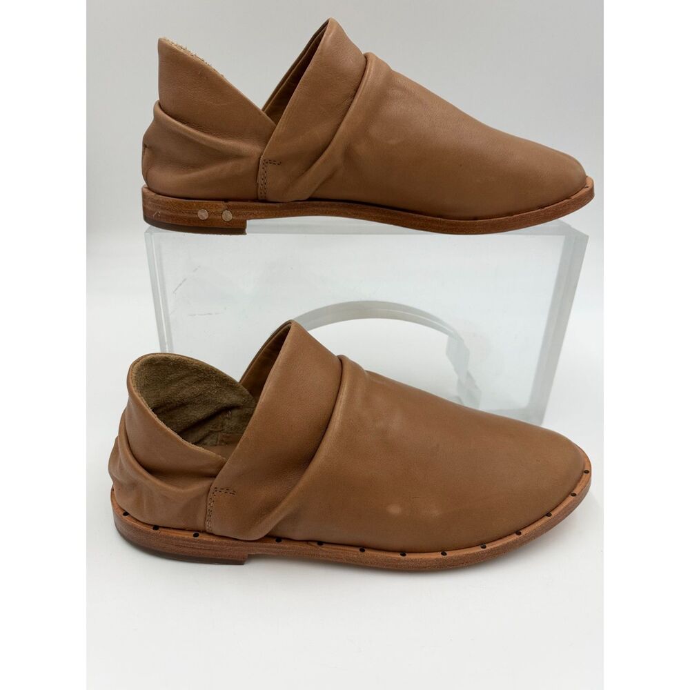 Beek Puffin Leather Bootie Flats Saddle Anthropologie Shoes Sz 8 $280 Minimalist